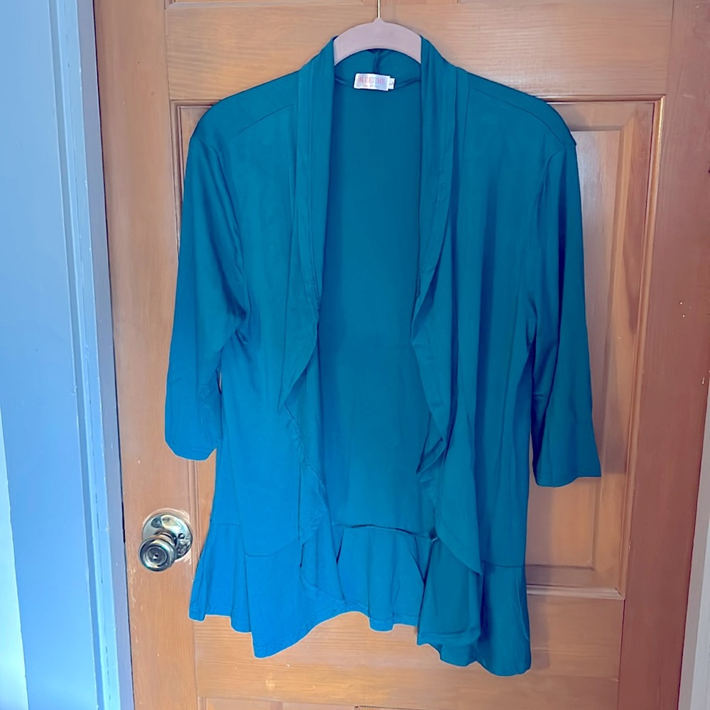 Teal 1/2 sleeve length top
